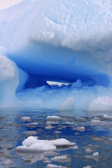 Blue ice hole